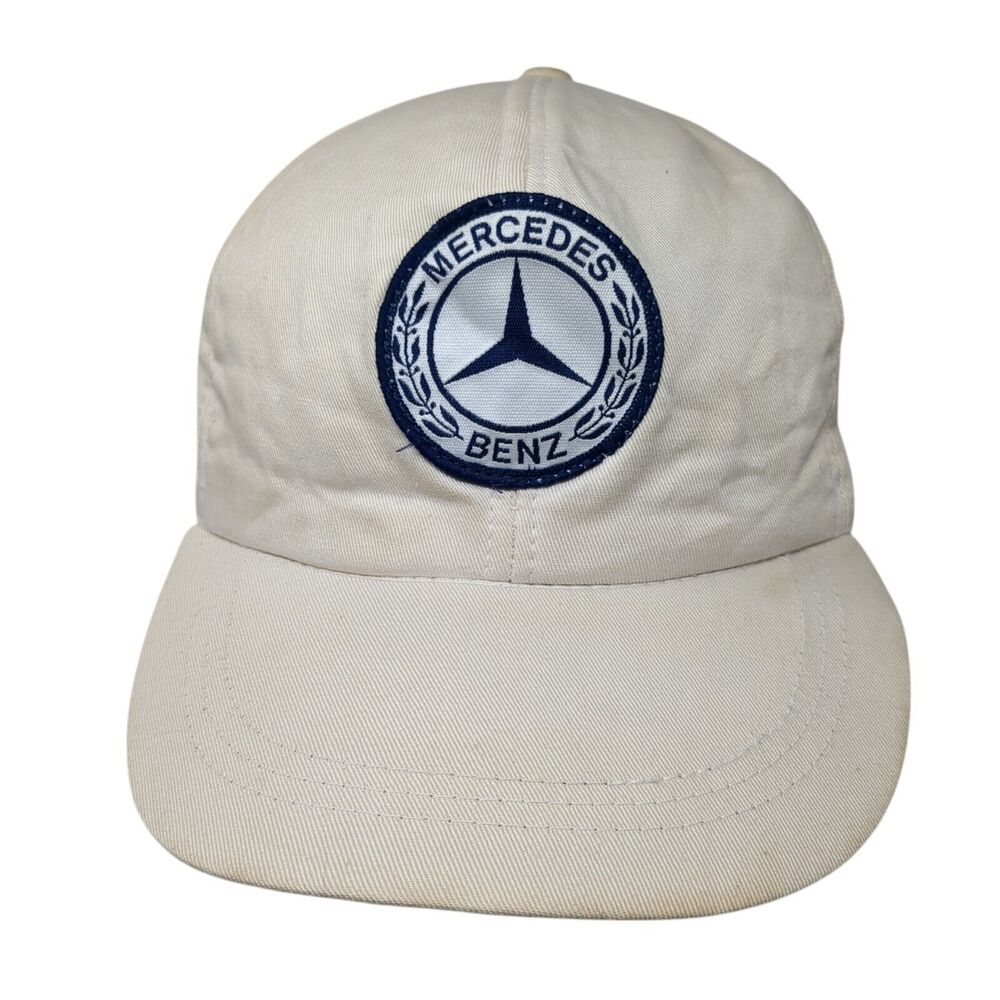 Mercedes Benz Patch Strapback Hat White One Size Adjustable 6 Panel
